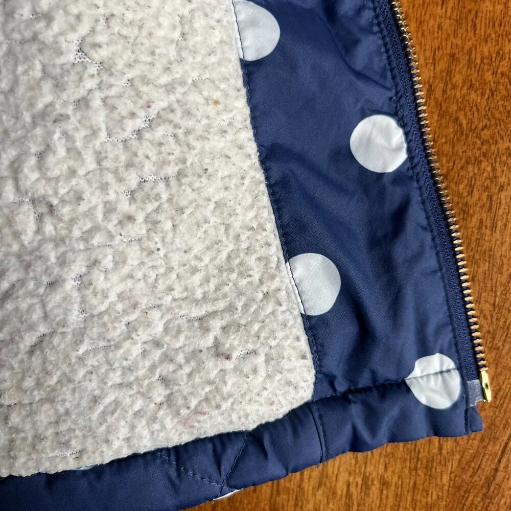 Gap sherpa-lined polka dot vest S 6-7